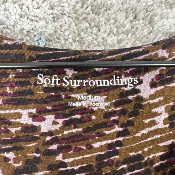 Soft Surroundings Caity Wrap Dress‎ Abstract Paisley Print Size M(10/12) - Picture 4 of 12